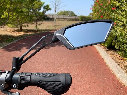 MEACHOW New Scratch Resistant Glass Lens,Handlebar Bike Mirror, Adjustable Safe Rearview Mirror, Bicycle Mirror,ME-003 in Saudi Arabia