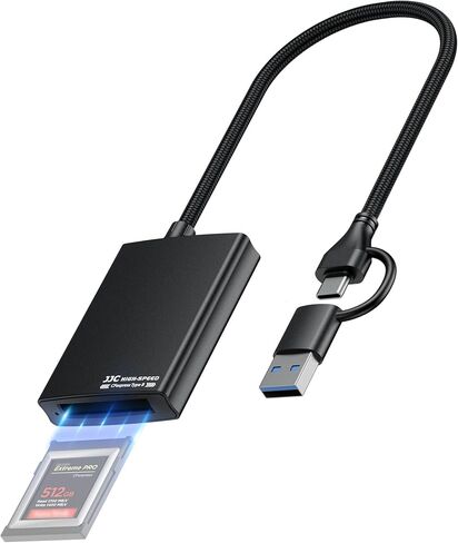 قارئ بطاقات JJC CFexpress من النوع A مع USB 3.2 (الجيل 2) بسرعة 10 جيجابت في الثانية، ومحول USB C/USB A 2 في 1 من النوع B CFexpress، متوافق مع Wins/Mac OS/Linux/Android (فقط لبطاقة CFexpress Type A) in Kuwait