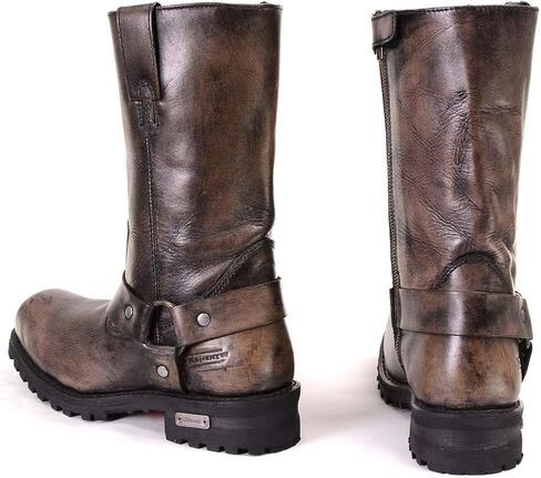 Xelement X99005 Men's Throttle Distressed Brown Motorcycle Performance Leather Boots - 9.5 in Saudi Arabia