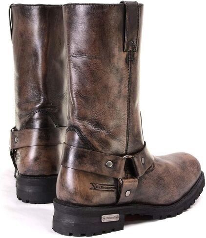 Xelement X99005 Men's Throttle Distressed Brown Motorcycle Performance Leather Boots - 9.5 in Saudi Arabia