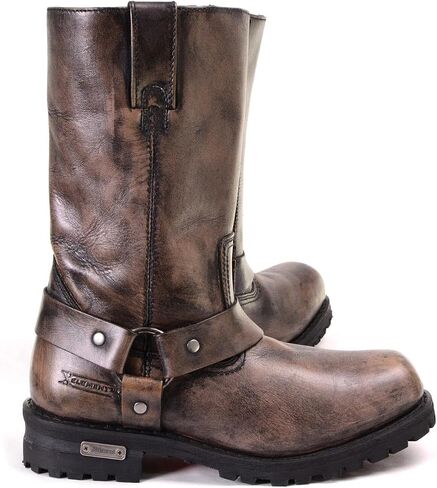 Xelement X99005 Men's Throttle Distressed Brown Motorcycle Performance Leather Boots - 9.5 in Saudi Arabia