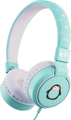 Planet Buddies Kids Headphones, On Ear Wired Headphones for Kids, 85db Volume Limiter, Safe Foldable Wired Earphones for Kids with Microphone, Kids Headset for School, Travel, Green Turtle in Saudi Arabia