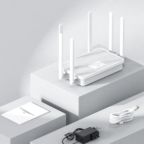 UeeVii WR3000K WiFi6 AX3000 WiFi Router, Dual Band 6-Antenas Wireless Router, Suitable for Wireless Bridge and AP Home Router,One-Click WPS&MESH, Good Heat Dissipation in Kuwait