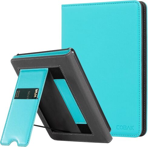 حافظة CoBak مع حامل لجهاز Kindle Paperwhite - غطاء متين من جلد البولي يوريثان مع خاصية التنبيه التلقائي للنوم، وفتحة للبطاقة، وميزة حزام اليد - يناسب جهاز Kindle Paperwhite من الجيل الحادي عشر مقاس 6.8 بوصات إصدار التوقيع 2021 in Saudi Arabia