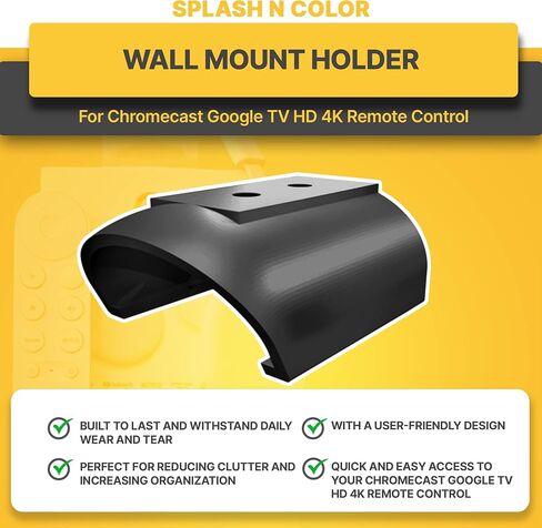 حامل تثبيت على الحائط SplashNColor لجهاز التحكم عن بعد Chromecast Google TV HD 4K in Saudi Arabia