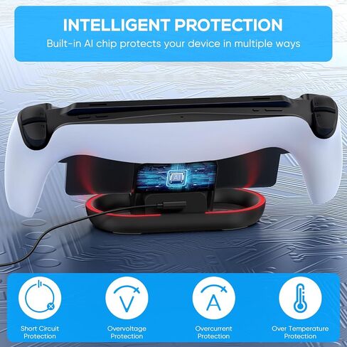 Charging Dock Station for Playstation Portal, Charger Stand for Ps Portal with RGB Light and USB C Charging Cable, Handheld Stand Holder for Playstation Portal in Saudi Arabia