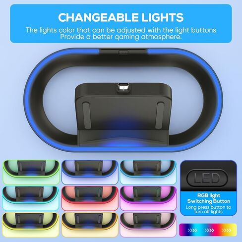 Charging Dock Station for Playstation Portal, Charger Stand for Ps Portal with RGB Light and USB C Charging Cable, Handheld Stand Holder for Playstation Portal in Saudi Arabia
