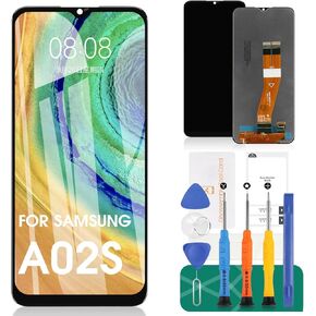 Screen Replacement for Samsung Galaxy A02s SM-A025F/DS A025G/DS LCD Display with Touch Digitizer Assembly (Smaller size/160mm)