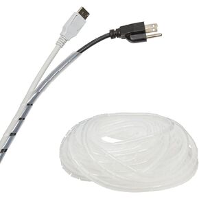 Stockroom Plus Clear Spiral Cable Wrap for Cables, Expandable Wire Organizer (20 Meters)