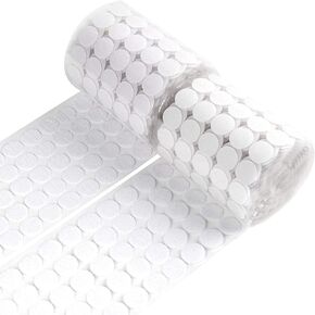 WXBOOM Self Adhesive Dots, 4000pcs (2000 Pairs) 0.39in Hook and Loop Dots for Classroom, Nylon Sticky Back Coins Hook Loop Strips, Small Circle Dots Stickers Tapes