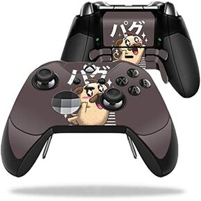 MightySkins Skin Compatible with Microsoft Xbox One Elite Controller - Pug Kawaii | Protective, Durable, and Unique Vinyl Decal wrap Cover | Easy to Apply, Remove, and Change Styles | Made in The USA