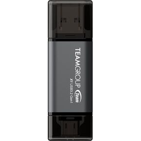 TEAMGROUP X1 MAX 512GB USB 3.2 1000MB/s Gen 2 Type A & Type C (3.1/3.0) OTG Dual Interface USB Flash Drive تخزين البيانات عصا الذاكرة المتوافقة مع الهاتف الذكي/الكمبيوتر اللوحي/الكمبيوتر المحمول/الكمبيوتر الشخصي/MacBook TX1MAX3512GB01
