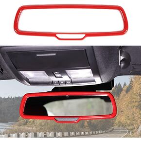 JWWY Inner Rearview Mirror Cover Decoration Trim Interior Accessories for Dodge Challenger 2015-2024, for Dodge Charger 2010-2024, for Dodge Ram 2010-2017 ABS Carbon Fiber