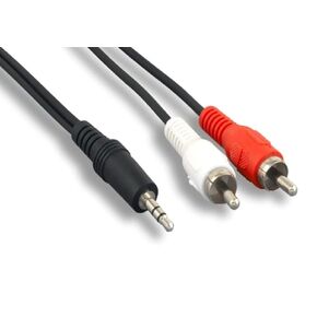 KENTEK 12 Feet Ft 3.5mm AUX Auxiliary Male to RCA RW Red White Male M/M Cable Cord Stereo Audio for PC Mac Audio Device MP3 Car Monitor