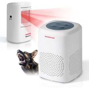 Dog Barking Alarm Motion Detector Outdoor Pir Human Body Motion Sensor Alarm Electronic Burglar Deterrent Activated Home Security (1 Detectors+ 1 Receiver+1 Remote)