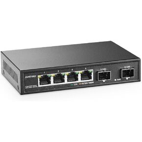 YuLinca 8 Port 2.5G Managed Switch with 10G SFP+ Slot, 8 x 2.5Gigabit Ethernet Ports, Support LACP/QOS/VLAN/IGMP, Metal Easy Web Managed Fanless Network Switch