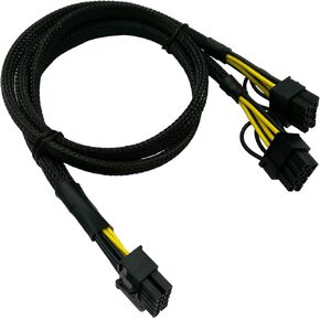 COMeap GPU Power Cable for HP DL580 DL585 DL980 G7 Server, 10 Pin to Dual PCI-E 8 Pin(6+2) Power Adapter Splitter 25-in(63.5cm)