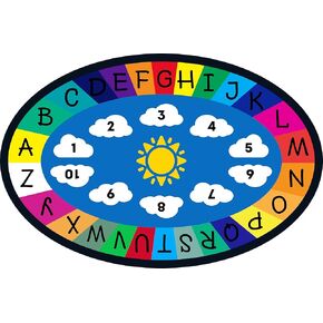 Classroom Rug for Kids - Education Classroom Carpet for Children - Colorful Seating Area - Large Elementary Classroom Rugs - Kids Seating for School Playroom | 6'6"x12'