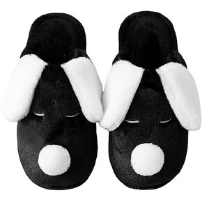 baobeijiadao Womens Cute Dog Slippers Soft Warm Winter Indoor Outdoor Animal Slippers Memory Foam Slippers Bedroom Living Room