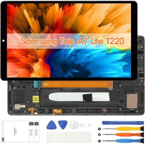 Screen Replacement for Samsung Galaxy Tab A7 Lite LCD Display for Galaxy Tab A7 (Wi-Fi Version) SM-T220 SM-T227U 8.7" Digitizer Touch Screen Full Assembly with Frame (Not for T225)