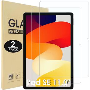 واقي شاشة مكون من قطعتين متوافق مع Xiaomi Redmi Pad SE 11.0 بوصة، [وضوح عالي الدقة] [9 صلابة] استبدال الزجاج المقسى لـ Xiaomi Redmi Pad SE 11.0 بوصة in Kuwait