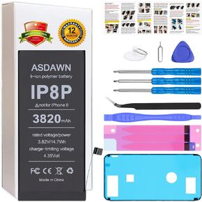 ASDAWN 3820mAh Battery for iPhone 8 Plus (Not for 8), Upgraded Higher Capacity iPhone 8 Plus Battery Replacement for A1864 A1897 A1898 with Professional Repair Tools + Installation Instruction