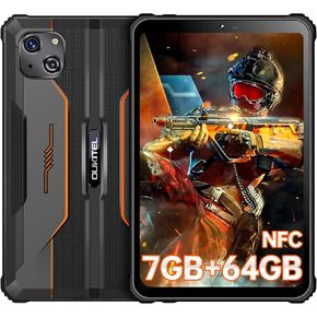OUKITEL RT3 Rugged Android 13 Tablet - 8 Inch Waterproof-Tablet, 7GB+64GB 1TB Expandable, 5150mAh Battery Industrial Tablet PC, 16+8MP Camera, IP68&IP69K Tablet,4G Dual SIM/5G WiFi/BT5.3/OTG/NFC-Black