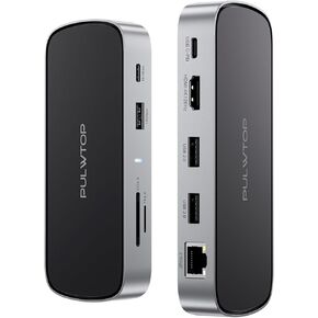 Laptop Docking Station, 10 in 1 USB C Mini Dock with 4K@120Hz/8K@30Hz HDMI, 2.5G LAN, 100W PD, USB A/C Gen2 10Gbps, SD/TF 4.0, USB C Docking Station Compatible with MacBook and Type c laptops