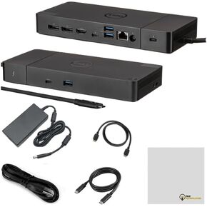 Dell Thunderbolt Dock - WD19TBS Bundle - 1 Year Warranty - 180W (130w Power Delivery), with HDMI Cable, C to C Cable and AC Adapter Multiple Monitor Display (Renewed)