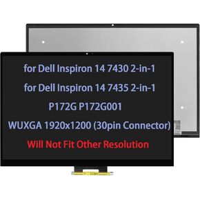 بديل شاشة 14 بوصة لجهاز Dell Inspiron 14 7430 7435 2 في 1 P172G P172G001 LCD تعمل باللمس محول رقمي شاشة LED WUXGA 1920x1200 (موصل 30 دبوس)