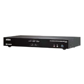 ATEN CS1842 2-Port USB 3.0 4K DisplayPort Dual-Display KVM Switch with Audio & Peripheral Sharing, 4K UHD 60Hz, PC and Mac Compatible