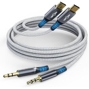 LERTOSEN USB C to 3.5mm Audio Aux Jack Cable (2-Pack), Type C Adater to 3.5mm Headphone Car Stereo Dongle Cable Cord Compatible with iPhone 15 Pro Max/15 Pro/15 Plus/15,Samsung S23 S22 S21 Ultra,iPad