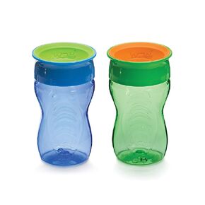 Wow Cup for Kids 360 Sippy Cup, 10 oz, 2 Pack … (Blue/Green)