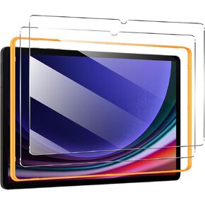 Coolpow [2 Pack] Screen Protector for Samsung Galaxy Tab S9 Plus/S9 FE Plus/S7 FE 5G/S8 Plus 12.4",HD Clear, Tempered Glass for galaxy Tablet S9 Plus/S9 FE Plus/S7 FE,【EasyInstall Tool】[Anti Scratch]