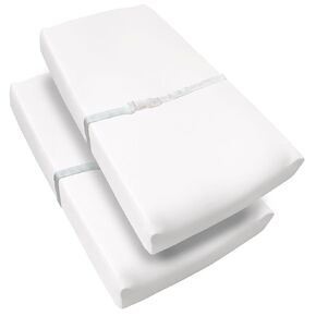 BreathableBaby Waterproof Cover, for 32" x 16"/81 x 41 cm Changing Pad, White (2-Pack)