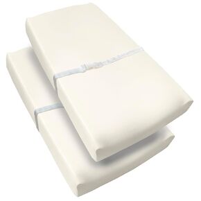 BreathableBaby Waterproof Cover, for 32" x 16"/81 x 41 cm Changing Pad, White (2-Pack)
