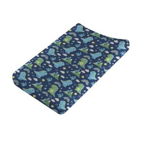 Dinosaur Rainbow Diaper Changing Pad Cover Sheets for Boy Girl 32''x16'' Cartoon Dino Sun Star Cactus Mountain Unisex Fitted Changing Table Covers Comfort Soft Breathable Baby Changing Table Mats