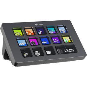 ULANZI D200 Stream Deck, 14 LCD Keys Stream Deck, 13 Macro Keys for Daily App and Software, Customizable Trigger Actions in OBS, Twitch, YouTube and More, Compatible with Mac PC for Content Creators