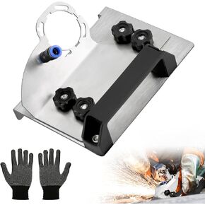 Angle Grinder Stand, Tile 45° Chamfer Cutting Angle Grinder Holder Adjustable Angle Grinder Bracket 45 Degree Tile Chamfering Tool for 100-Type Angle Grinder (with Gloves)