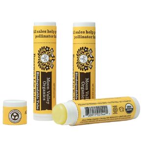 Moon Valley Organics Beeswax Lip Balm for Moisturizing Lips and Cuticles (SWEET HONEY, 4pack)