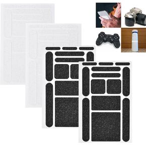 4 Pack Phone Grip Tape, Finger Grip Stickers Decal Clear Non Slip Kit Adhesive Traction for Cell Phone Cases Mouse Laptop Tablet Tools (2Black+2Clear)…