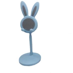 Cute Bunny Phone Holder, Adjustable Stand for Nintendo Switch, Compatible with iPhone, iPad, Tablets, Smartphones, Blue