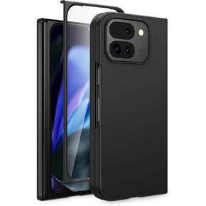 VEGO for Google Pixel 9 Pro Fold Case, Pixel Fold 2 2024 Full Body Cover with [Built-in Screen Protector] Hard PC Protective Shockproof Scratch Resistant Slim Fit Case for Google Pixel 9 Pro - Black