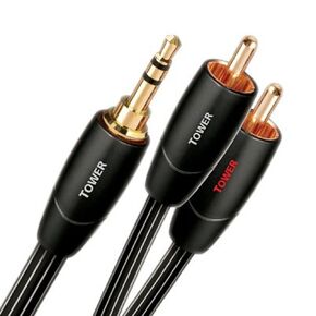 AudioQuest 3m Tower 3.5mm - 2xRCA Audio Cable 3.5mm Black - Audio Cables (3.5mm, 2 x RCA, Copper, 3 m, Black)