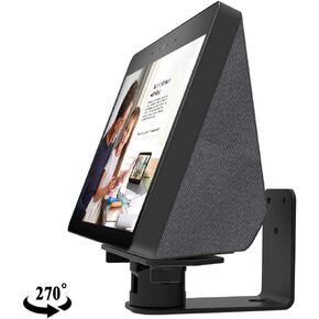 Echo Show 10.1 Wall Mount Stand Horizontal 270 Degrees Rotation Longitudinal Angle Change Base Black （Not fit The Echo Show 8 & Echo Show 5, Only fit Echo Show 2nd Generation）