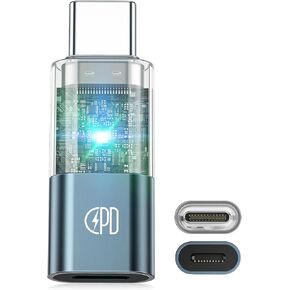 APETOO USB-C to for Lightning Adapter for iPhone 16 15 Pro Max Plus, PD 100W Charging + Data Transfer, Lightning Female to USB C Male Adapter Charger Connector Converter, Not Support Audio & OTG