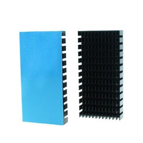 TAODAN 2PCS 80x40x11mm Black Aluminium Alloy Radiator Cooler with Thermal Conductive Tape Cooling Fins for Cooler Electronics CPU