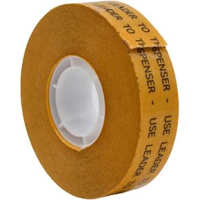 WOD RWATG20 General Purpose ATG Tape, 3/8 inch x 36 yds. (Set of 16 Rolls) Adhesive Transfer Tape Glider Refill Rolls Clear Adhesive on Gold Liner (Acid Free)