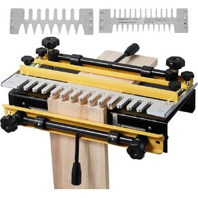 VEVOR Dovetail Jig, 12 in Width, Dove Tailing Router Jigs with 4 Router Bits & 3 Templates, Precise Alignment Dove Tail Jig, Mortise and Tenon Woodworking Tools for Furniture & Wood Cabinet Making