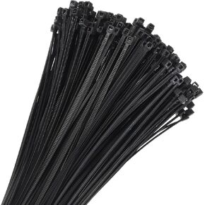 MECCANIXITY 1000pcs 3 Inch 11 Lbs Cable Zip Ties Self-Locking Small Nylon Cable Tie Wraps 1/8" for Cord Management, Black